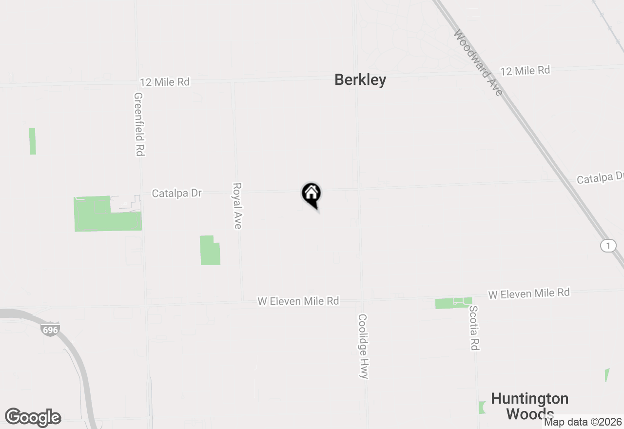 Map of 2907 Sunnyknoll Avenue, Berkley, MI 48072