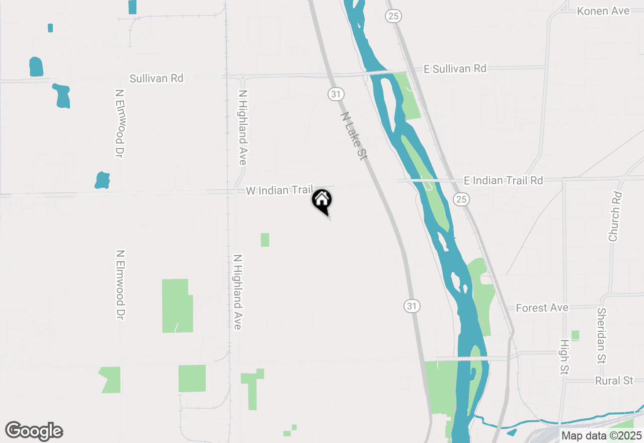 Map of 384 Lakelawn Boulevard, Aurora, IL 60506