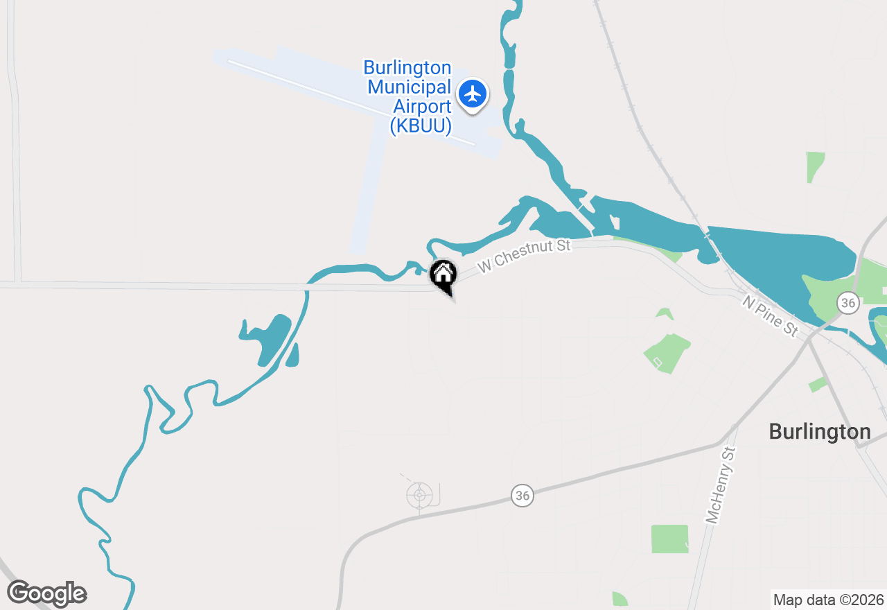 Map of 824 Briody St, Burlington, WI 53105