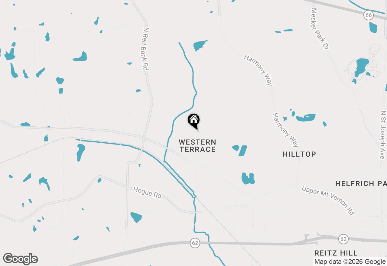 Map of 1112 N Helfrich Avenue, Evansville, IN 47720