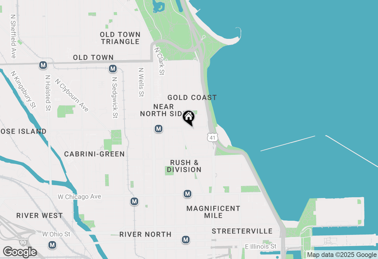 Map of 21 E Division Street #GDN, Chicago, IL 60610