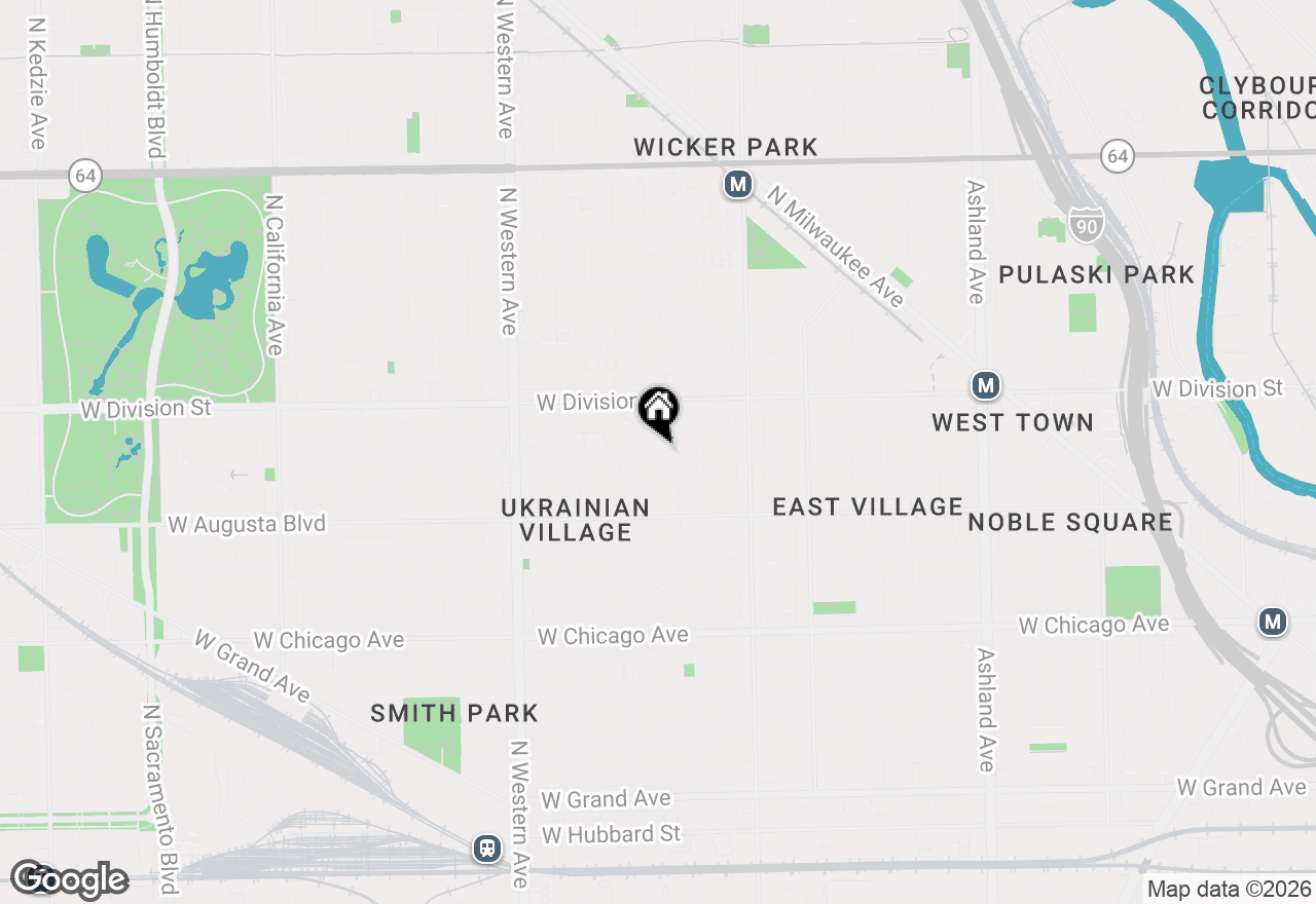 Map of 2132 W Thomas Street, Chicago, IL 60622