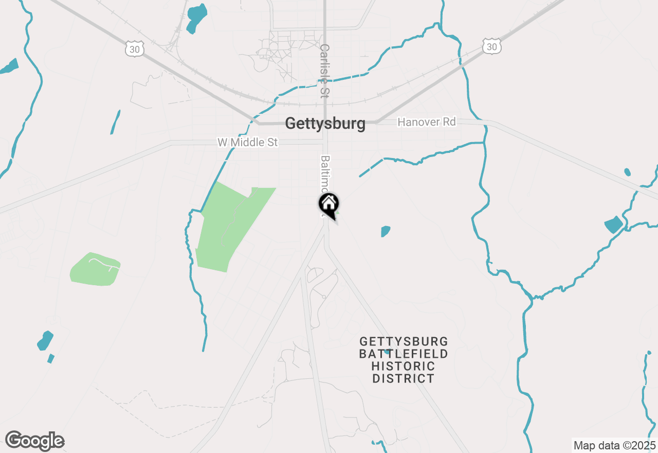 Map of 460 Baltimore Street, Gettysburg, PA 17325