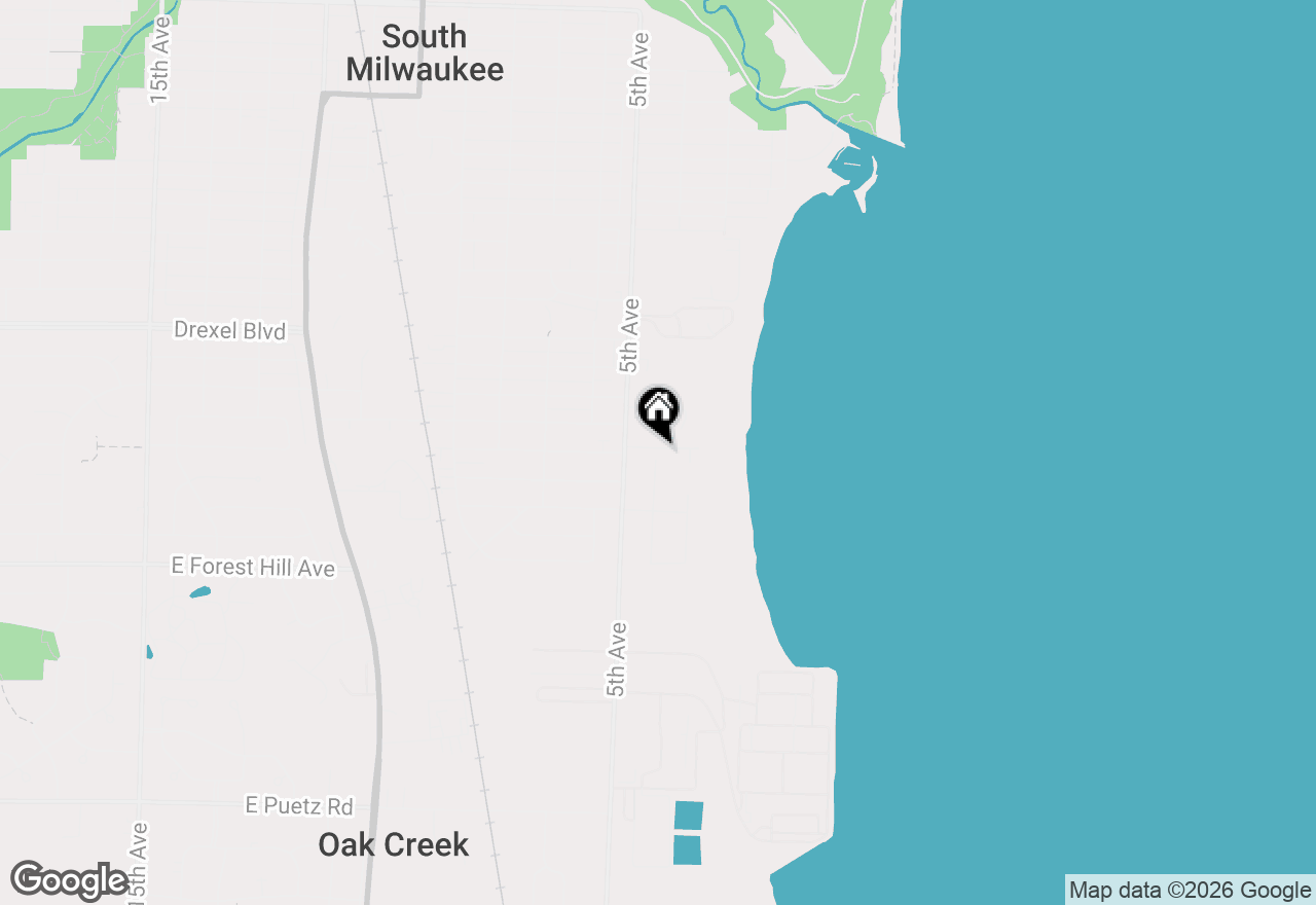 Map of 321 Lakeview Rd, South Milwaukee, WI 53172