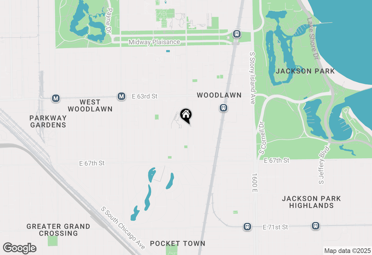 Map of 6456 S Woodlawn Avenue #1C, Chicago, IL 60637