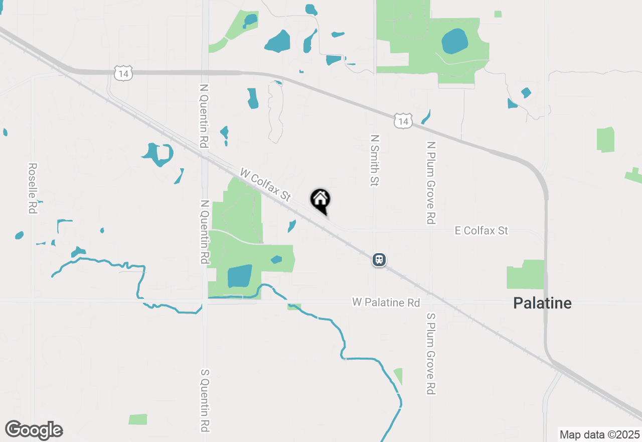 Map of 353 W Colfax Street, Palatine, IL 60067