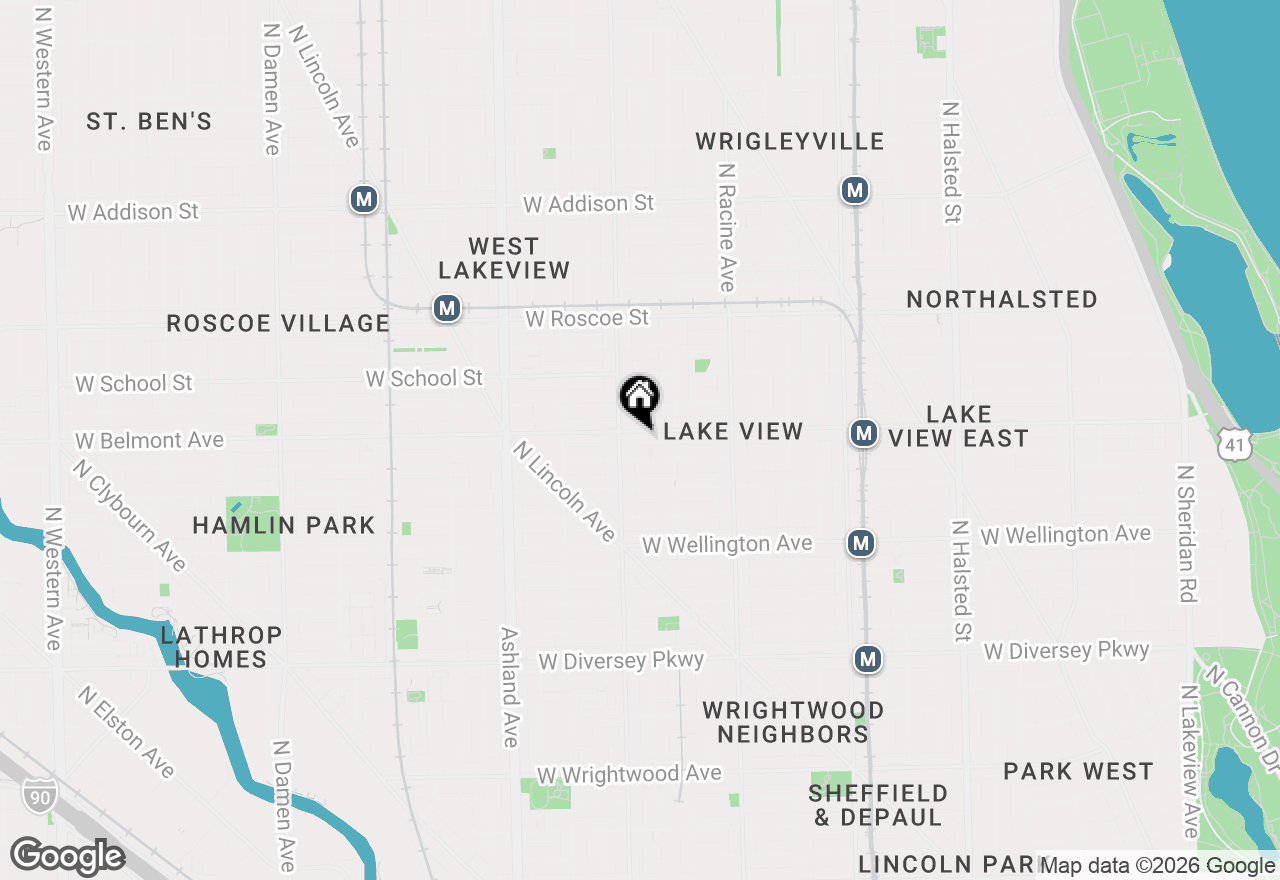Map of 1347 W Belmont Avenue #3, Chicago, IL 60657