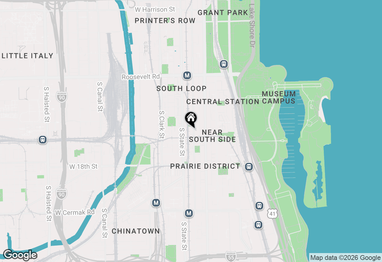 Map of 1516 S Wabash Avenue #805, Chicago, IL 60605