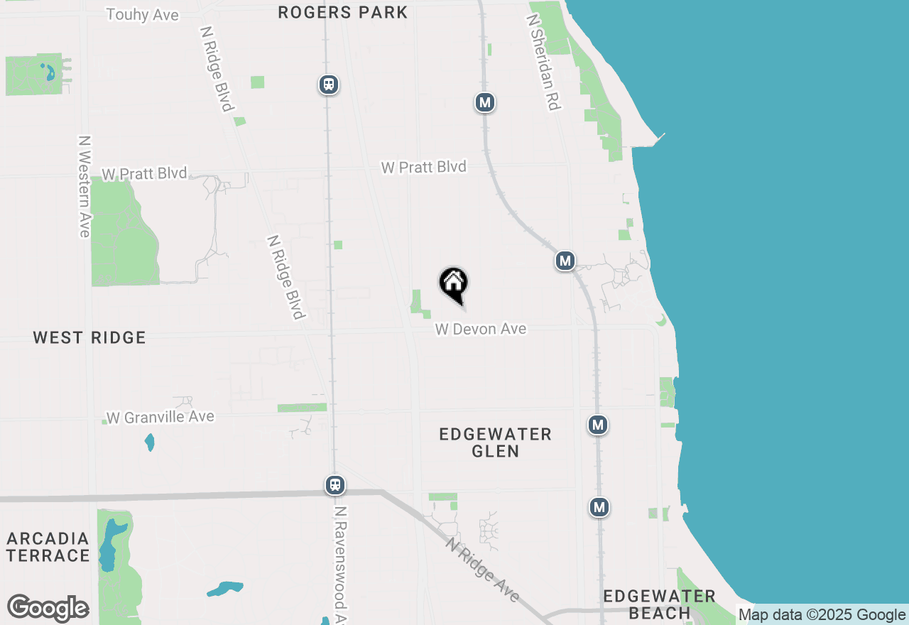 Map of 6423 N Greenview Avenue #0W, Chicago, IL 60626