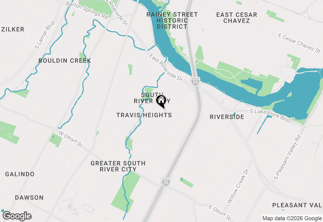 Map of 1513 Travis Heights Blvd #A, Austin, TX 78704