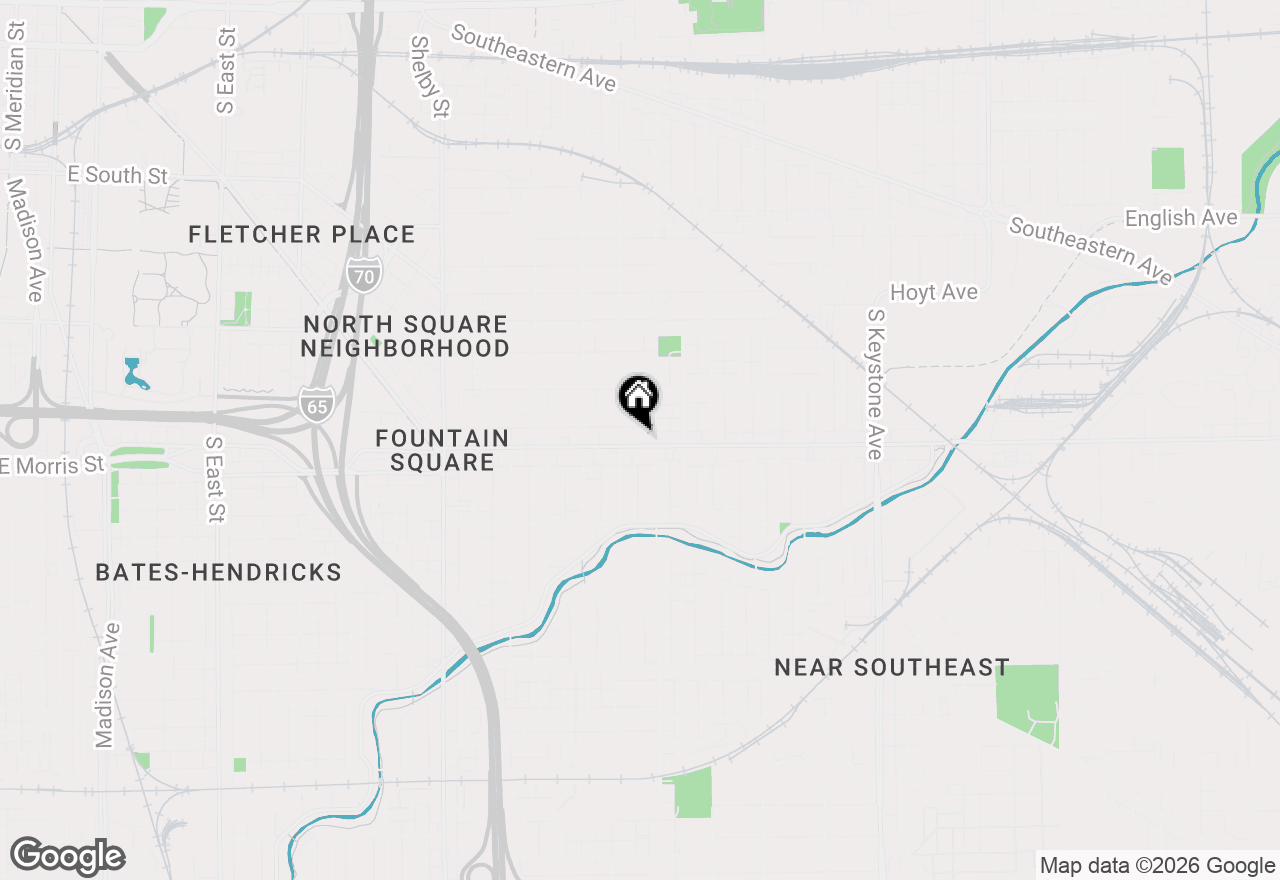 Map of 1622 Prospect Street, Indianapolis, IN 46203