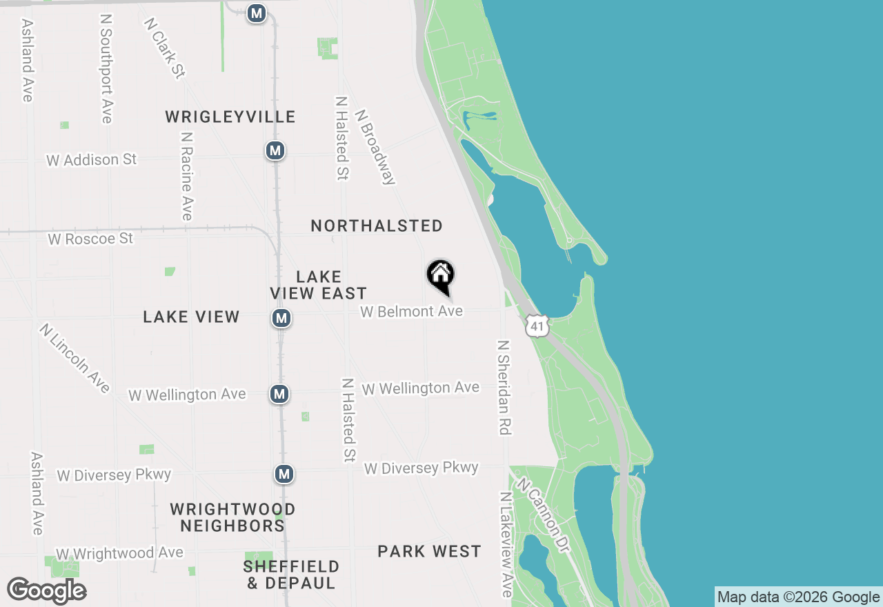 Map of 536 W Belmont Avenue #2S, Chicago, IL 60657