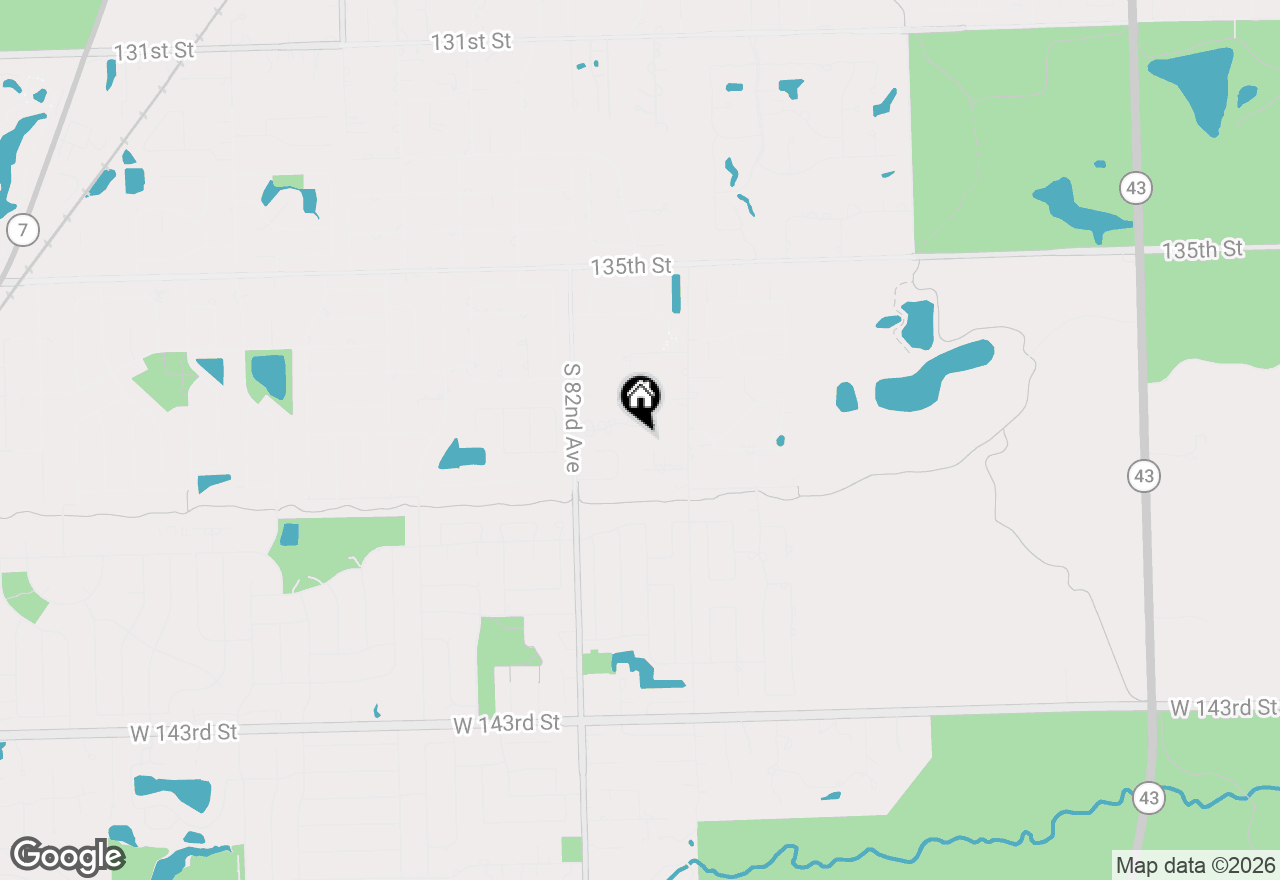 Map of 8035 Pluskota Drive, Orland Park, IL 60462