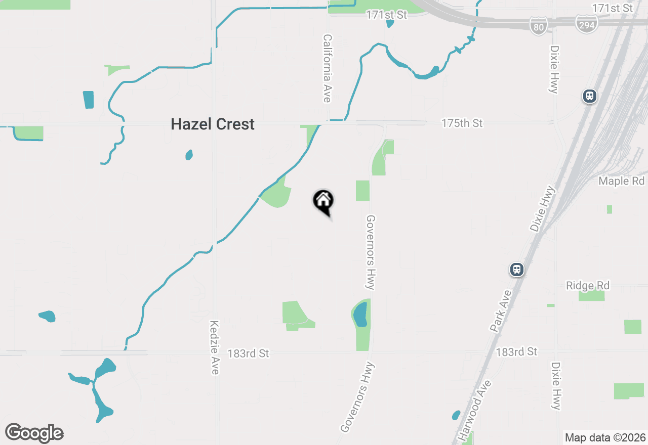 Map of 17807 Grandview Drive, Hazel Crest, IL 60429