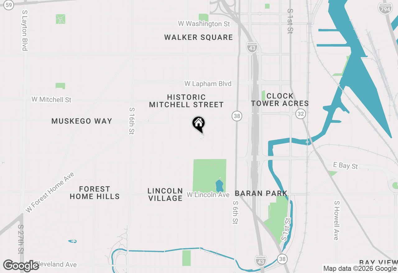 Map of 946 W Windlake Ave, Milwaukee, WI 53204