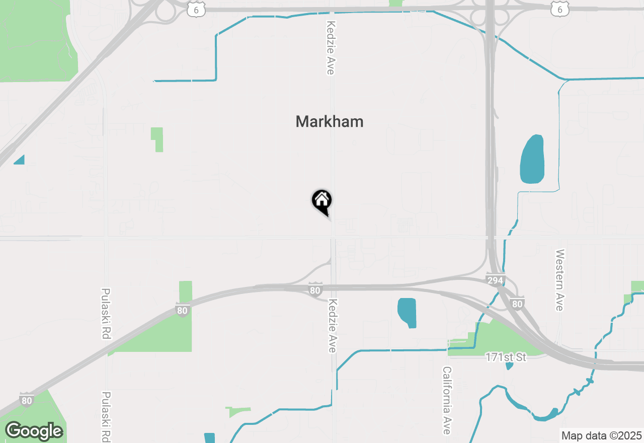 Map of 16625 Sawyer Avenue, Markham, IL 60428