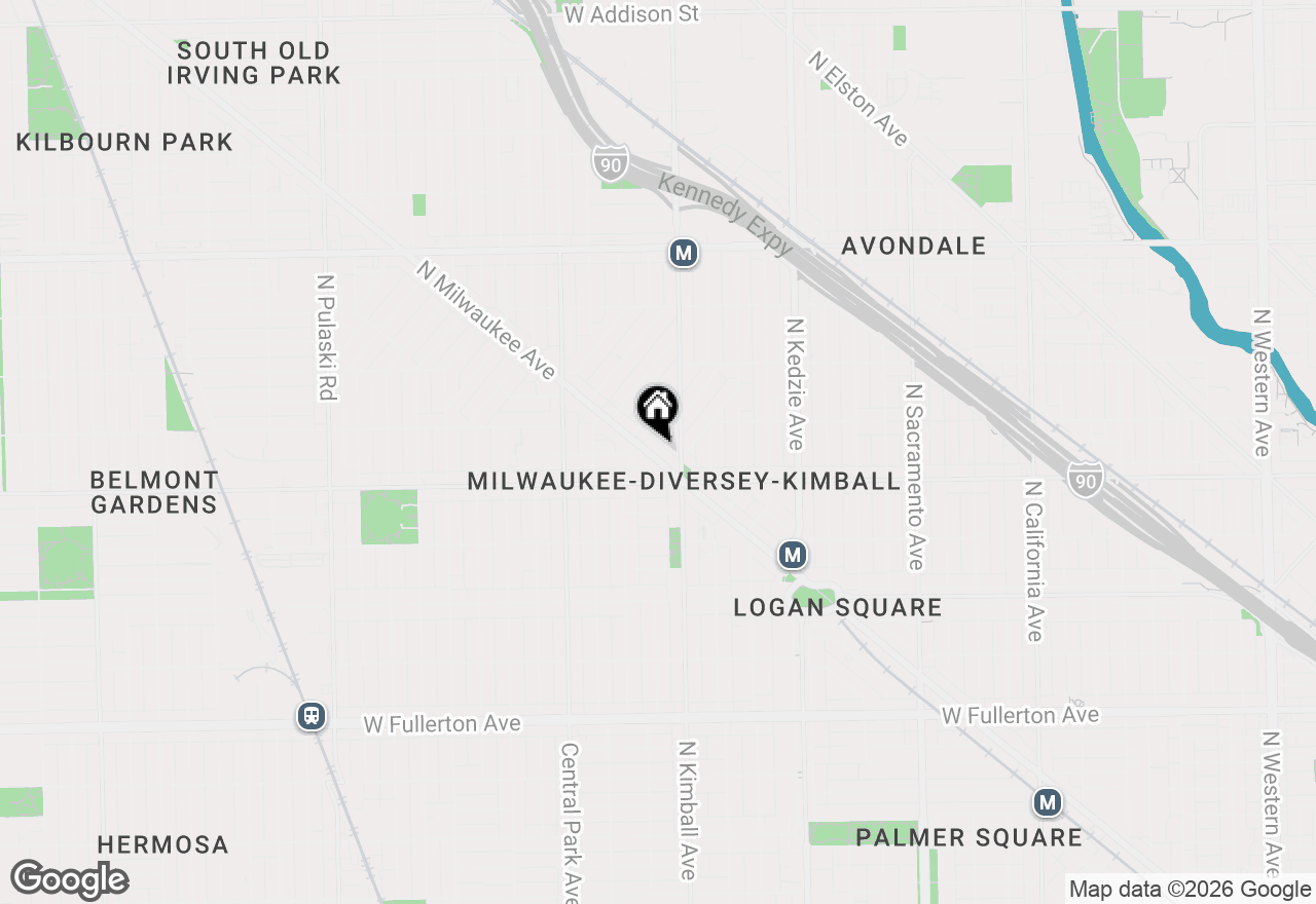 Map of 2839 N Milwaukee Avenue #B1, Chicago, IL 60618