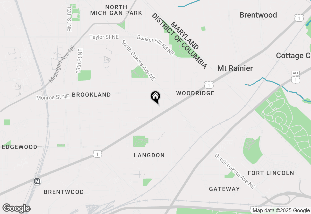 Map of 2114 Kearny Street Ne, Washington, DC 20018