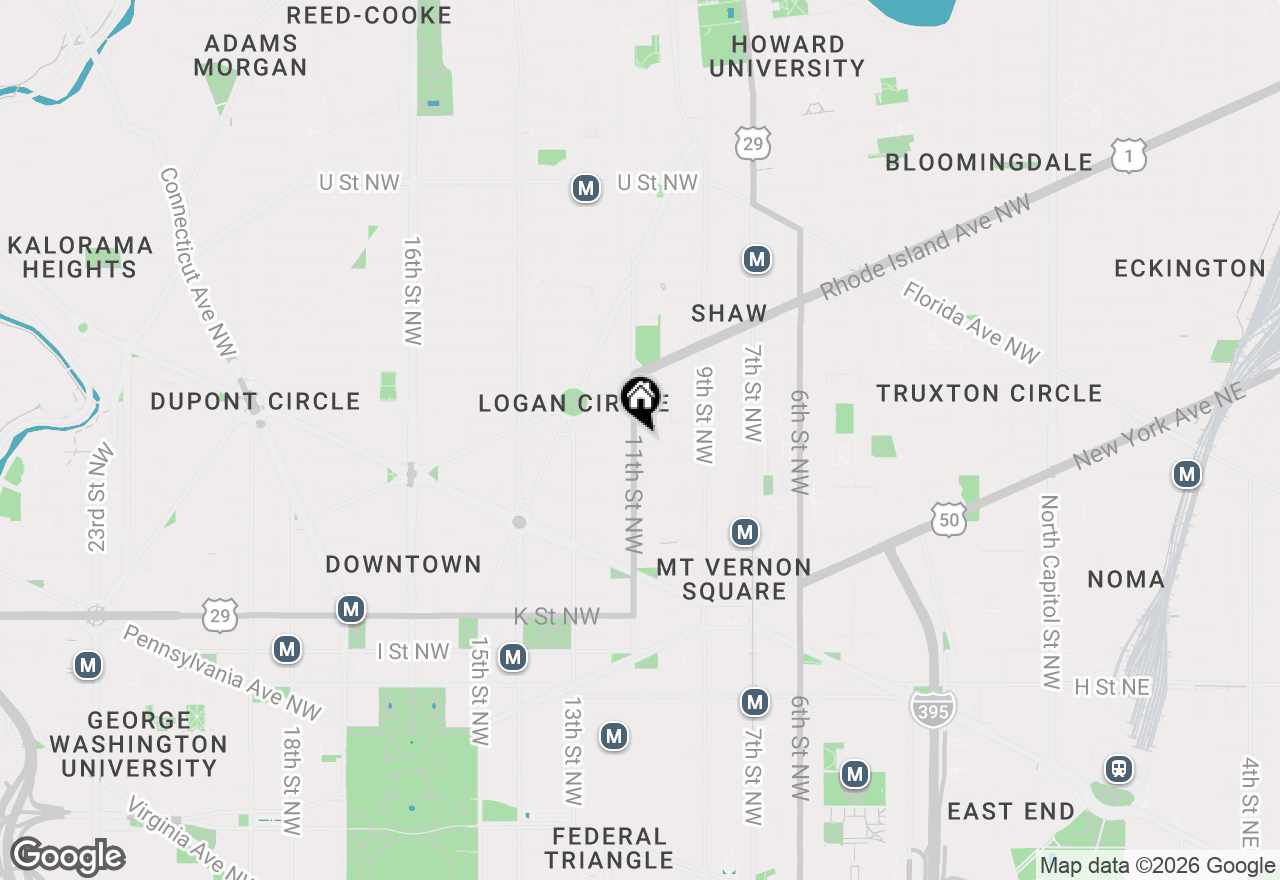 Map of 1335 11th Street Nw #PH3, Washington, DC 20001