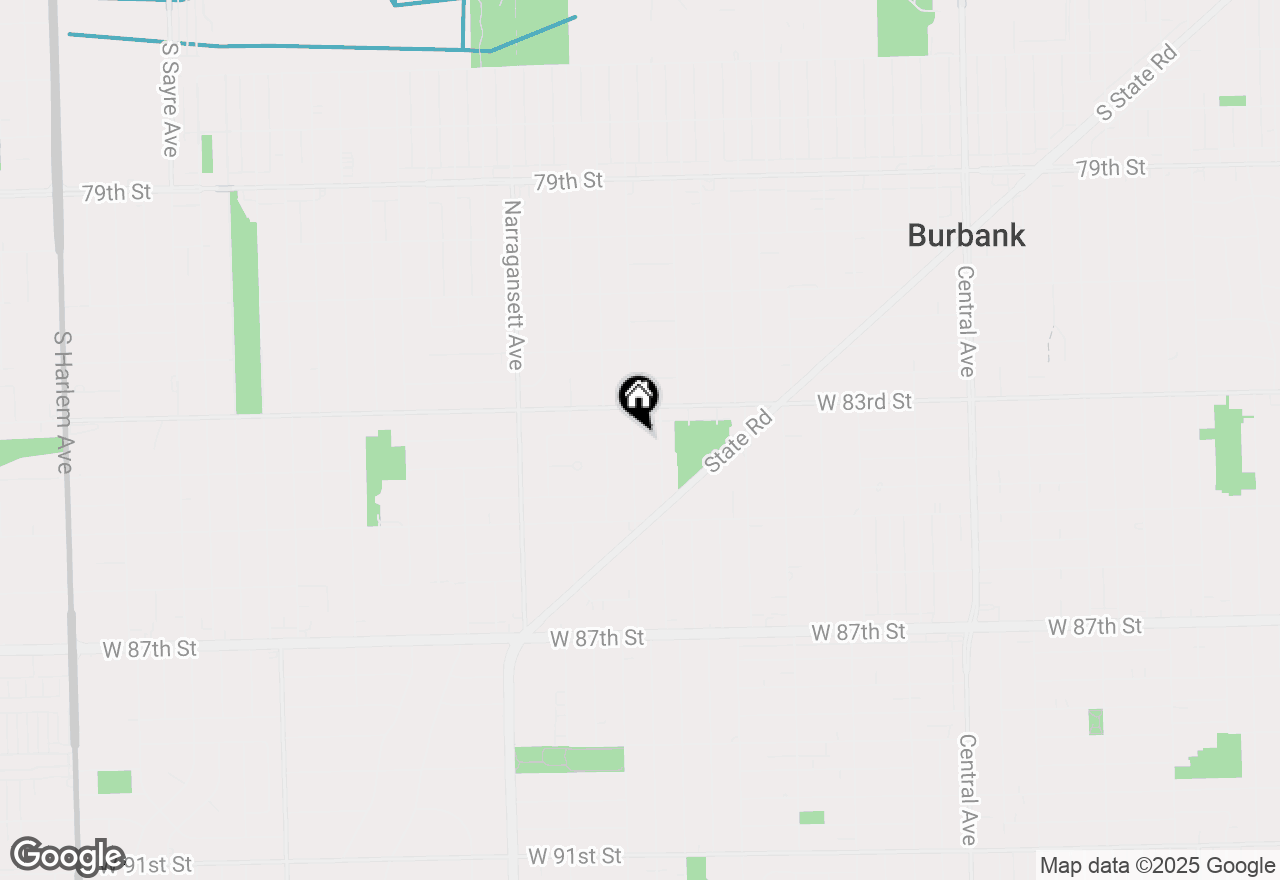 Map of 8325 Melvina Avenue, Burbank, IL 60459