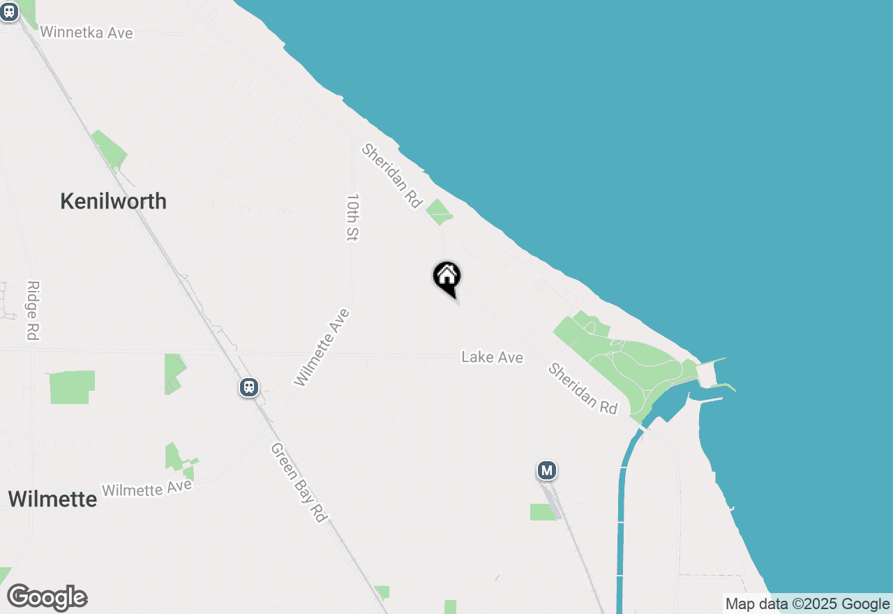 Map of 633 Elmwood Avenue, Wilmette, IL 60091