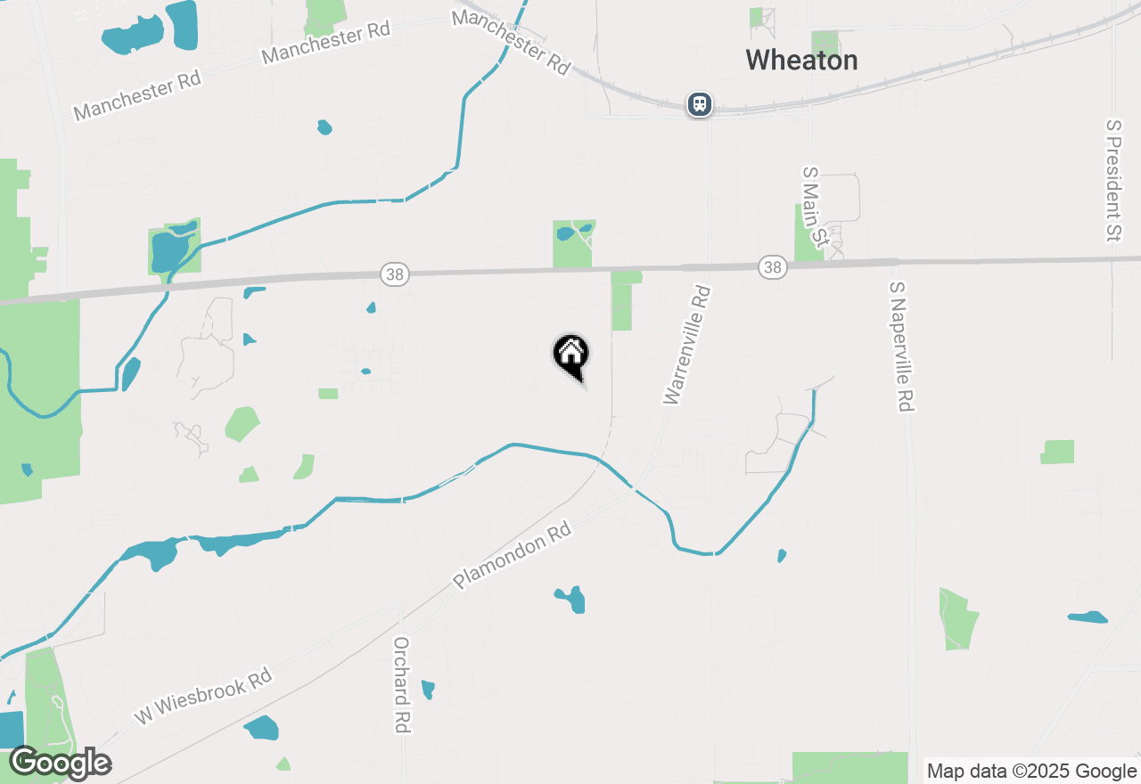 Map of 1021 Greenwood Drive, Wheaton, IL 60189