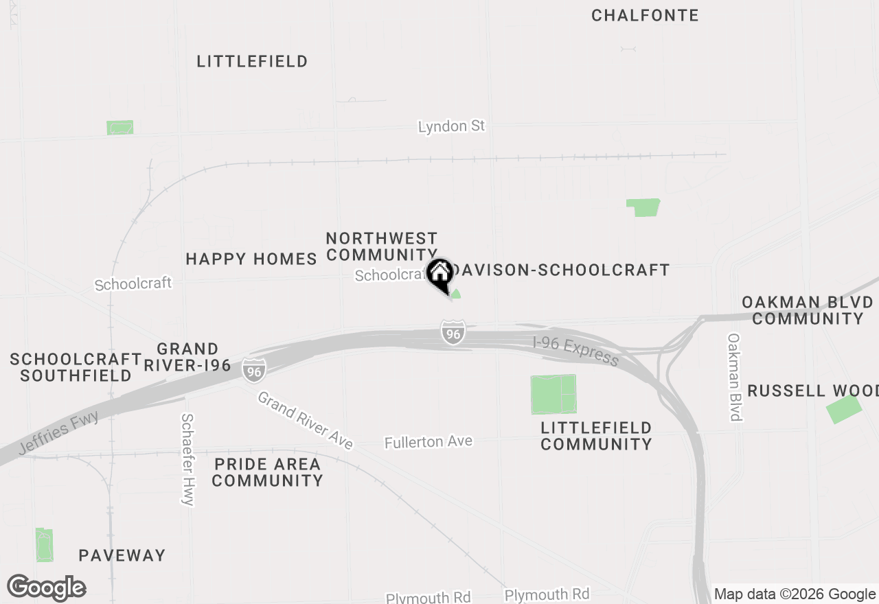 Map of 13575 Griggs Street, Detroit, MI 48238