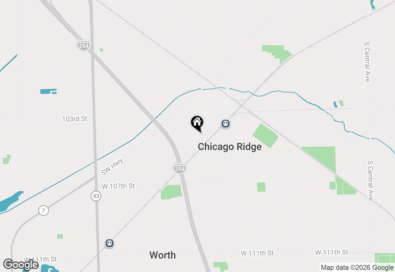 Map of 10352 Leslie Lane, Chicago Ridge, IL 60415