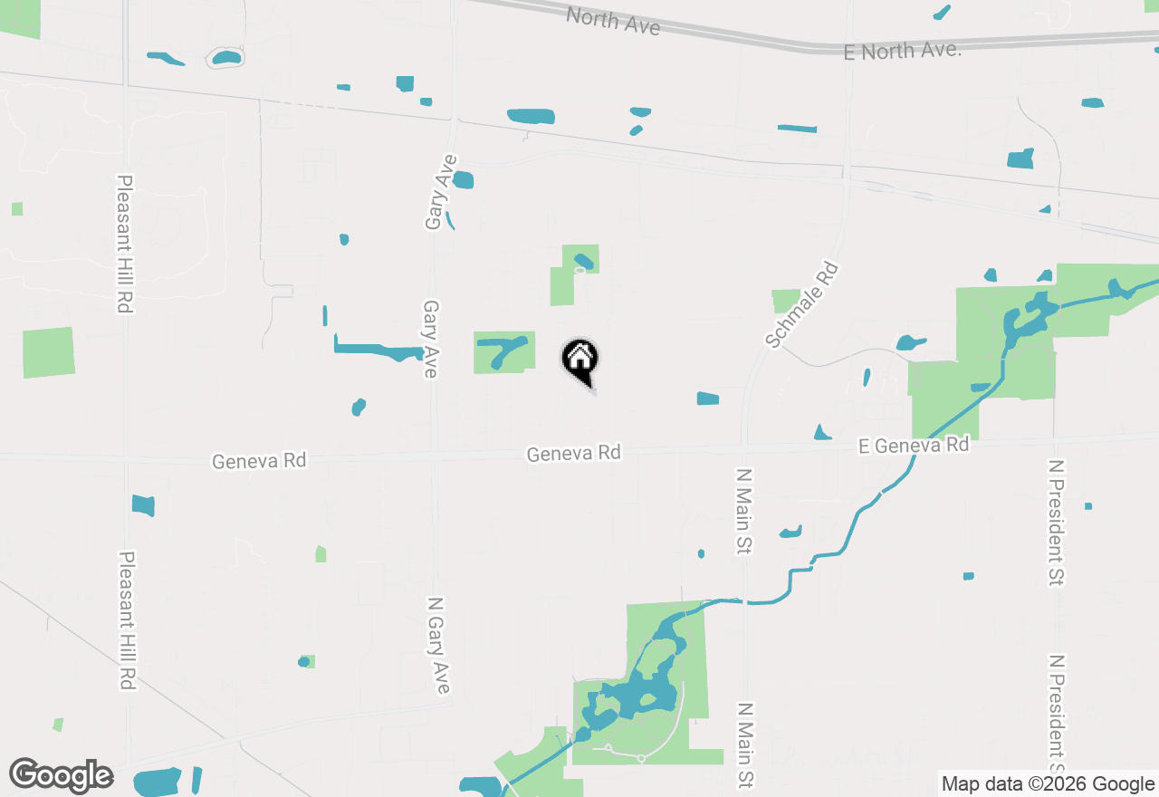 Map of 1N106 Papworth Street, Carol Stream, IL 60188