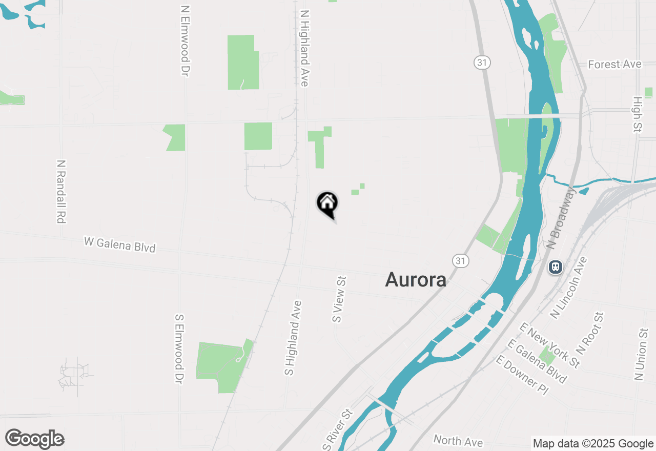 Map of 216 N May Street, Aurora, IL 60506