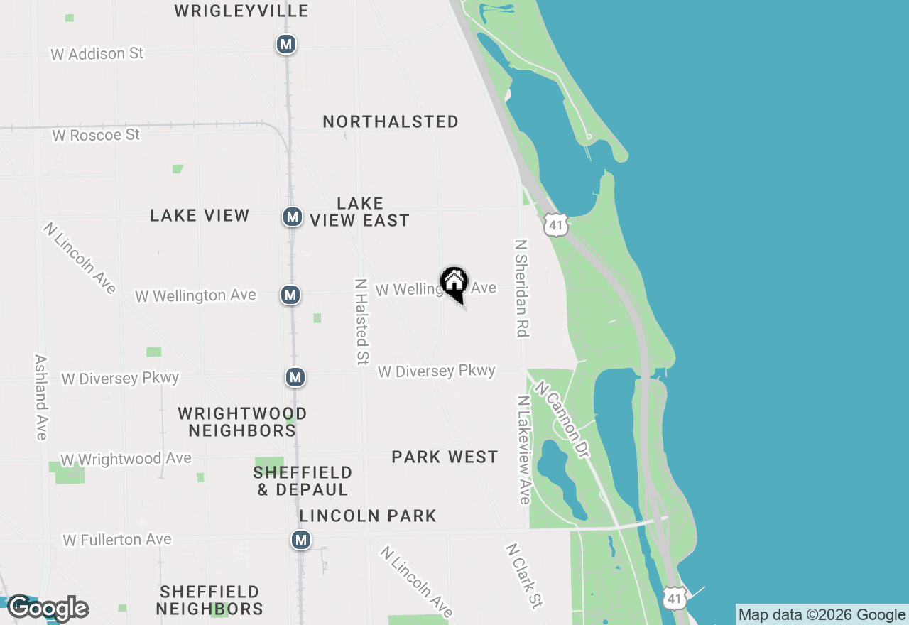 Map of 541 W Oakdale Avenue #305, Chicago, IL 60657