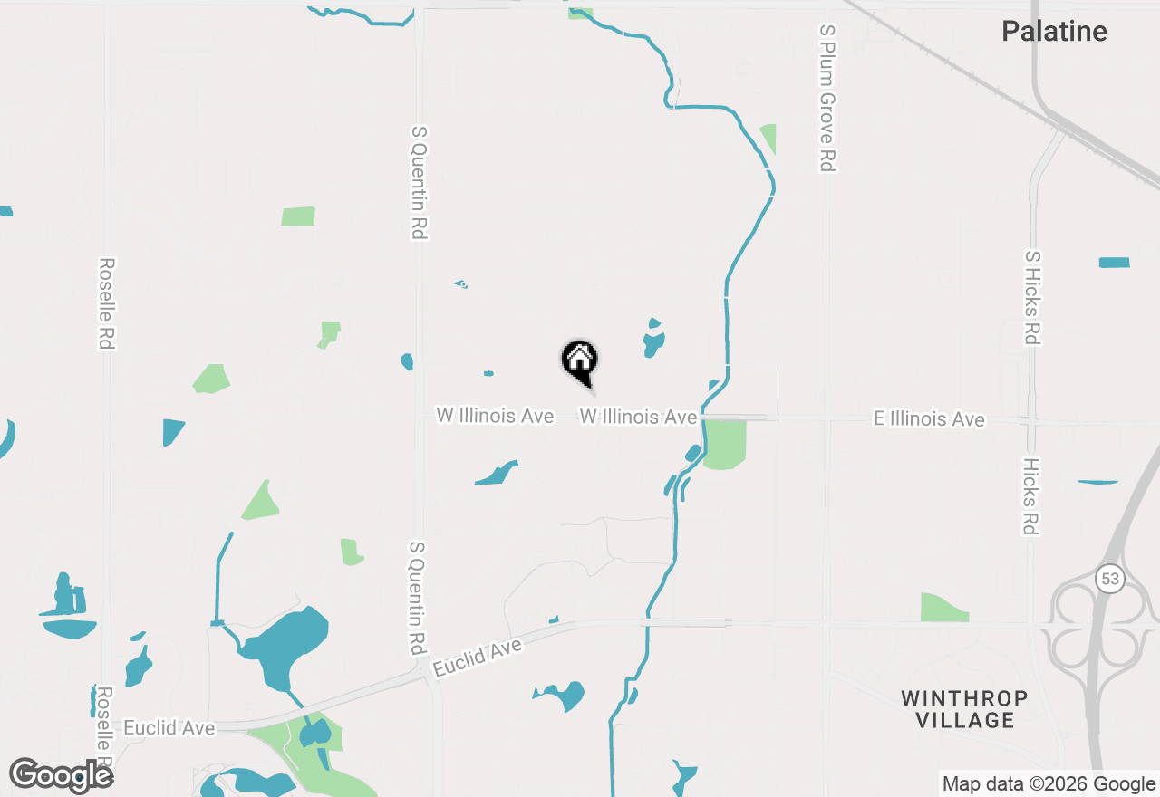 Map of 743 S Bennett Avenue, Palatine, IL 60067