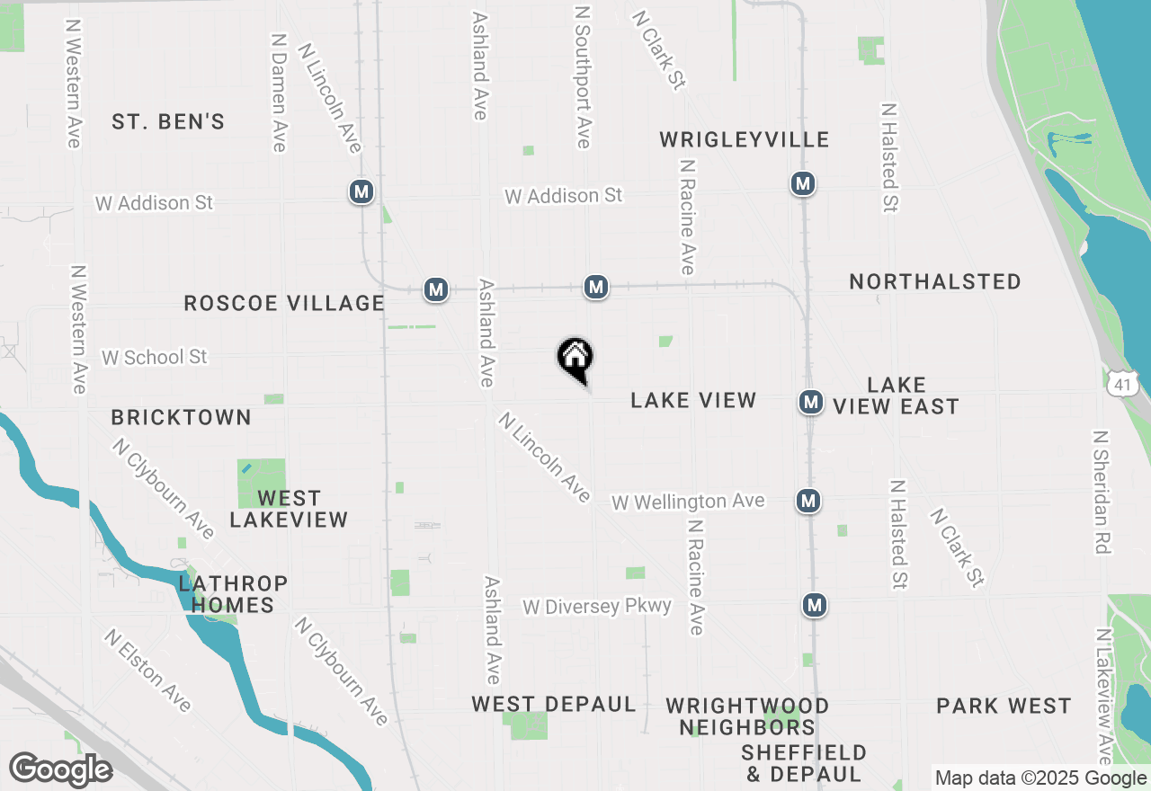 Map of 1416 W Belmont Avenue, Chicago, IL 60657