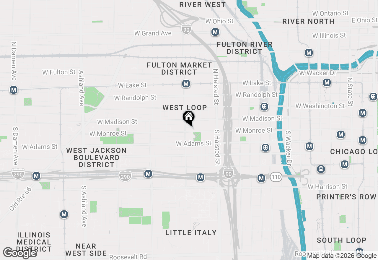 Map of 950 W Monroe Street #401, Chicago, IL 60607