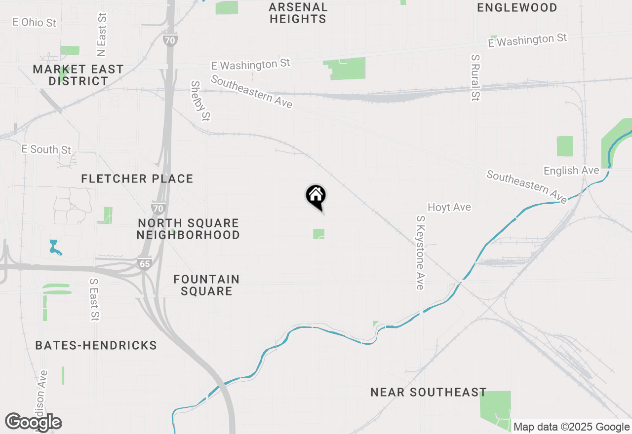 Map of 1709 Hoyt Avenue, Indianapolis, IN 46203