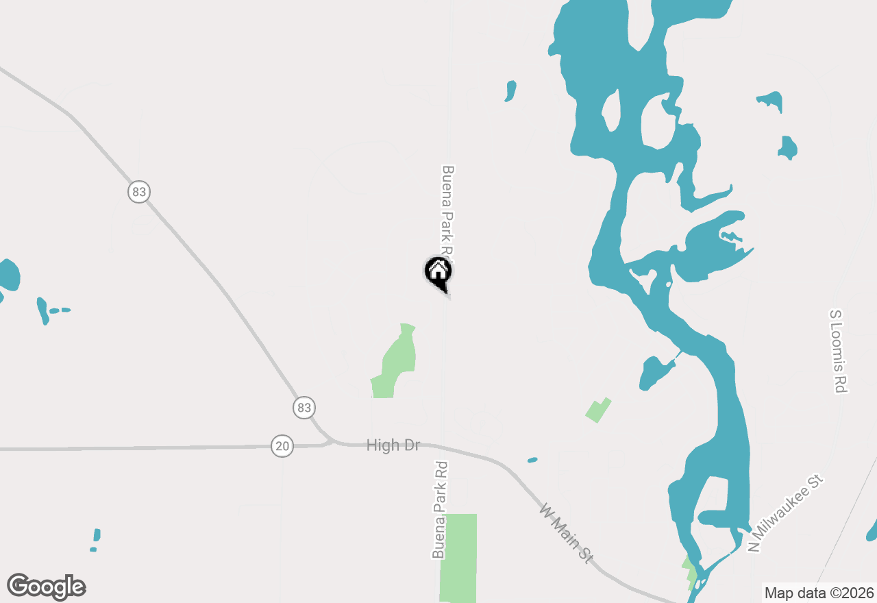 Map of 611 Woodland Cir, Waterford, WI 53185