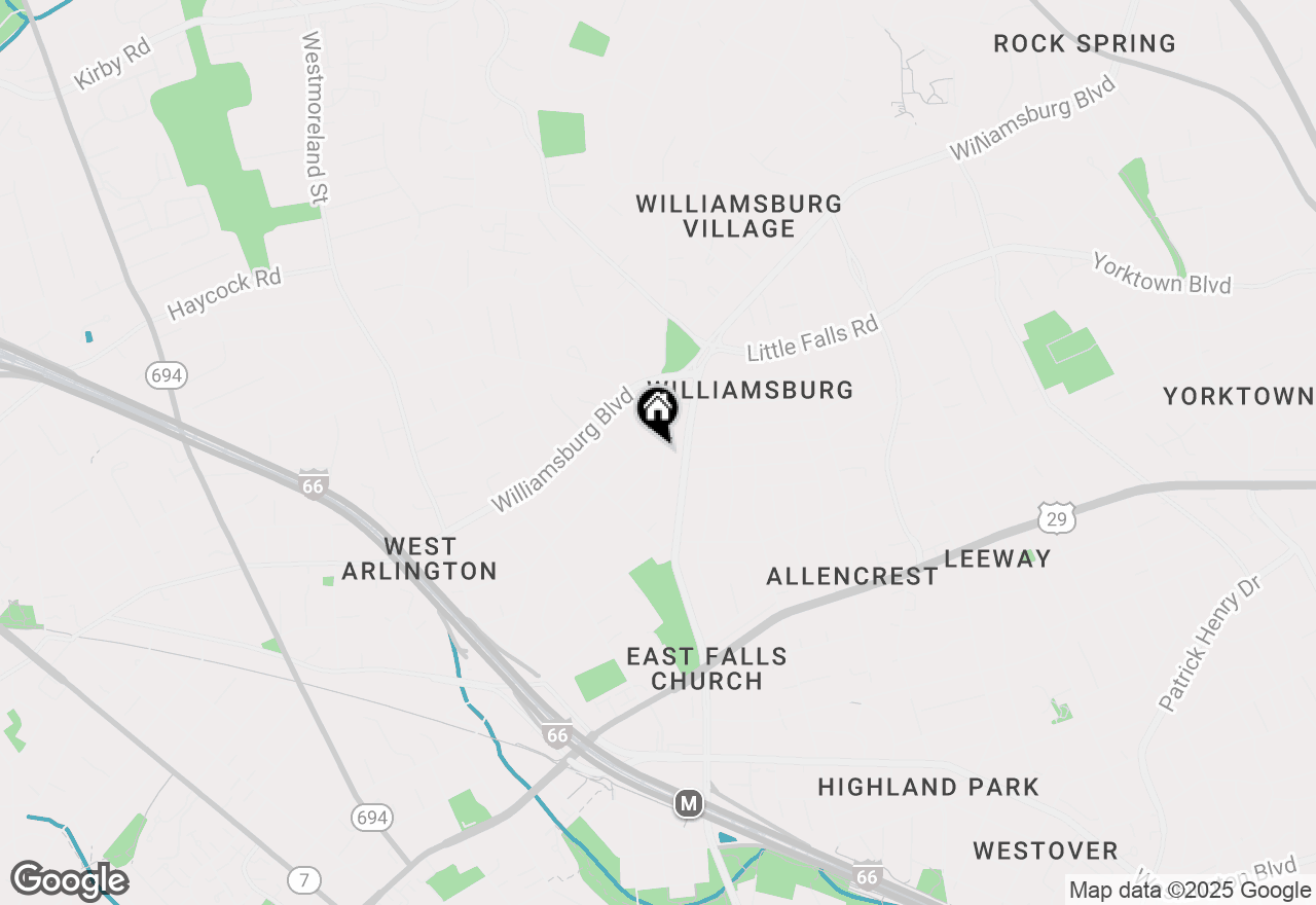 Map of 6492 Little Falls Road, Arlington, VA 22213