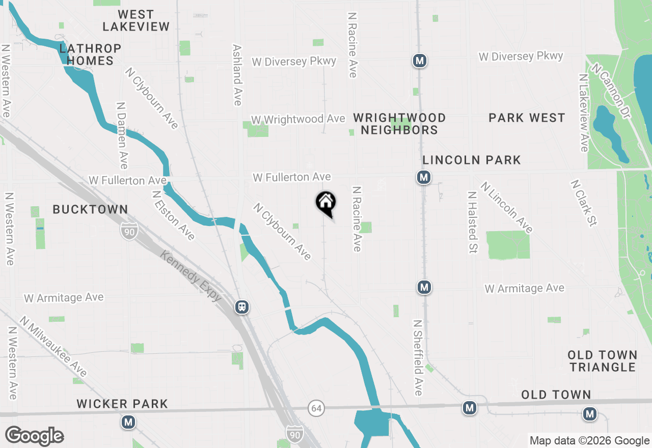 Map of 2212 N Lakewood Avenue, Chicago, IL 60614