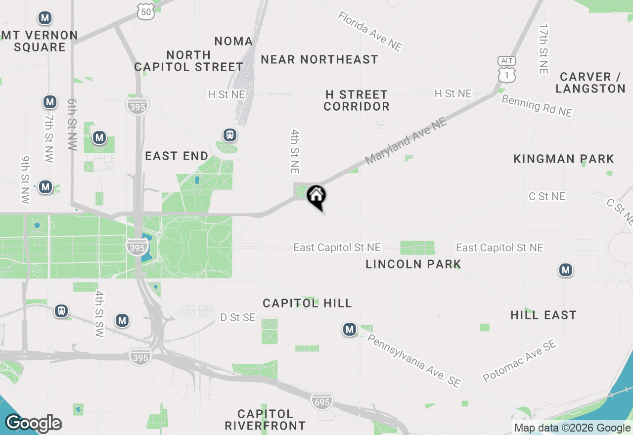 Map of 523 Constitution Avenue Ne #3, Washington, DC 20002