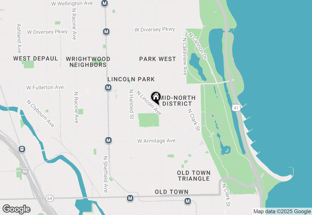 Map of 2221 N Lincoln Avenue #1N, Chicago, IL 60659