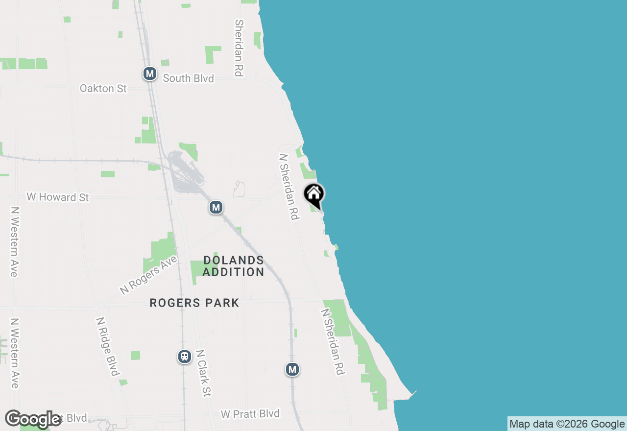 Map of 1320 W Birchwood Avenue #1, Chicago, IL 60626