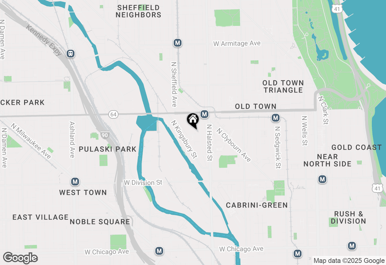 Map of 860 W Blackhawk Street #2106, Chicago, IL 60642