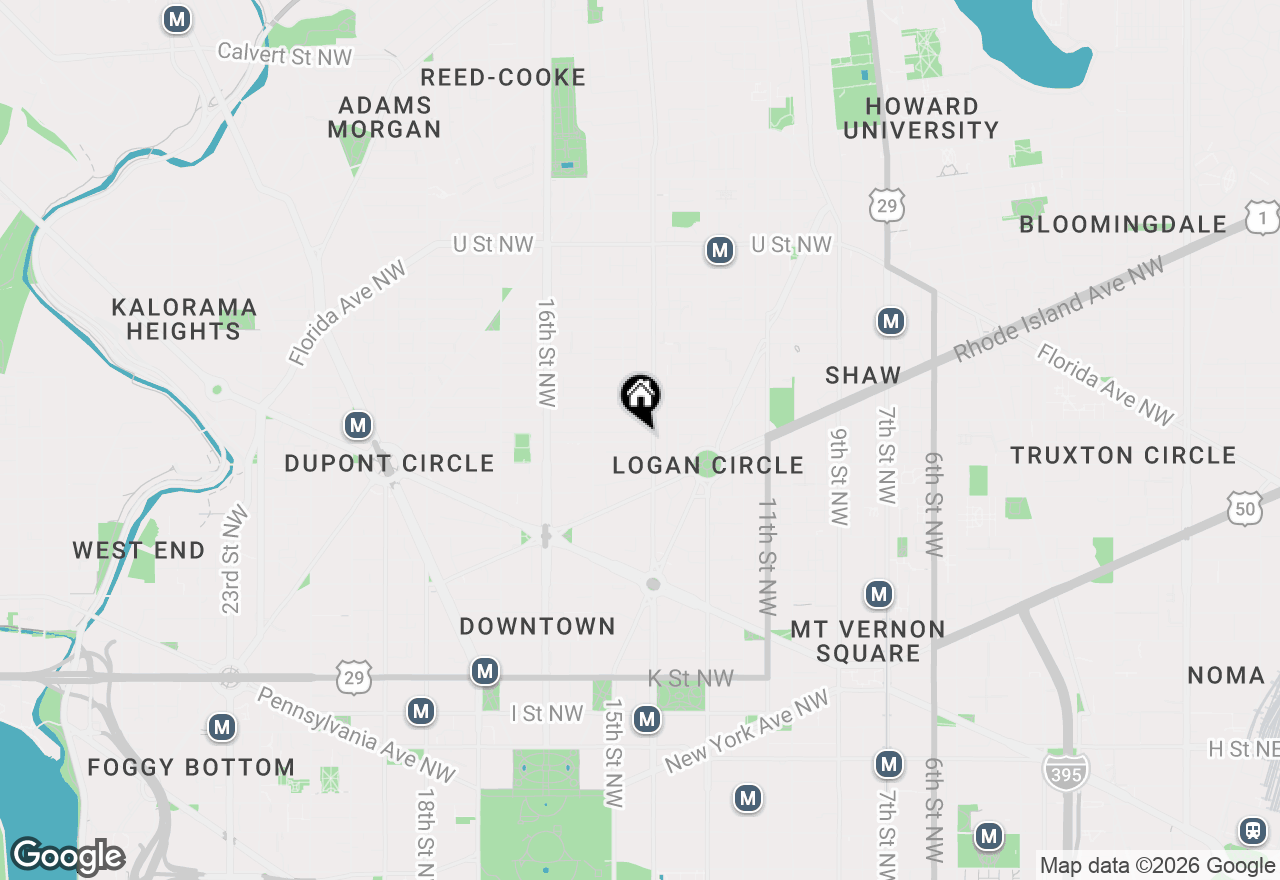Map of 1401 Church Street Nw #PH-510, Washington, DC 20005