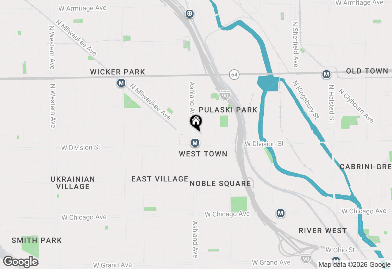 Map of 1235 N Ashland Avenue #502, Chicago, IL 60622