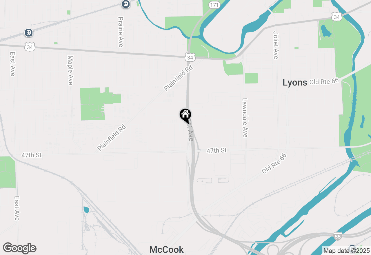 Map of 4524 1st Avenue, Lyons, IL 60534