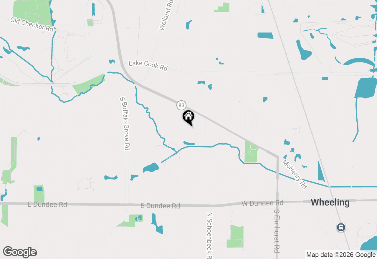 Map of 586 Fairway View Drive #1B, Wheeling, IL 60090