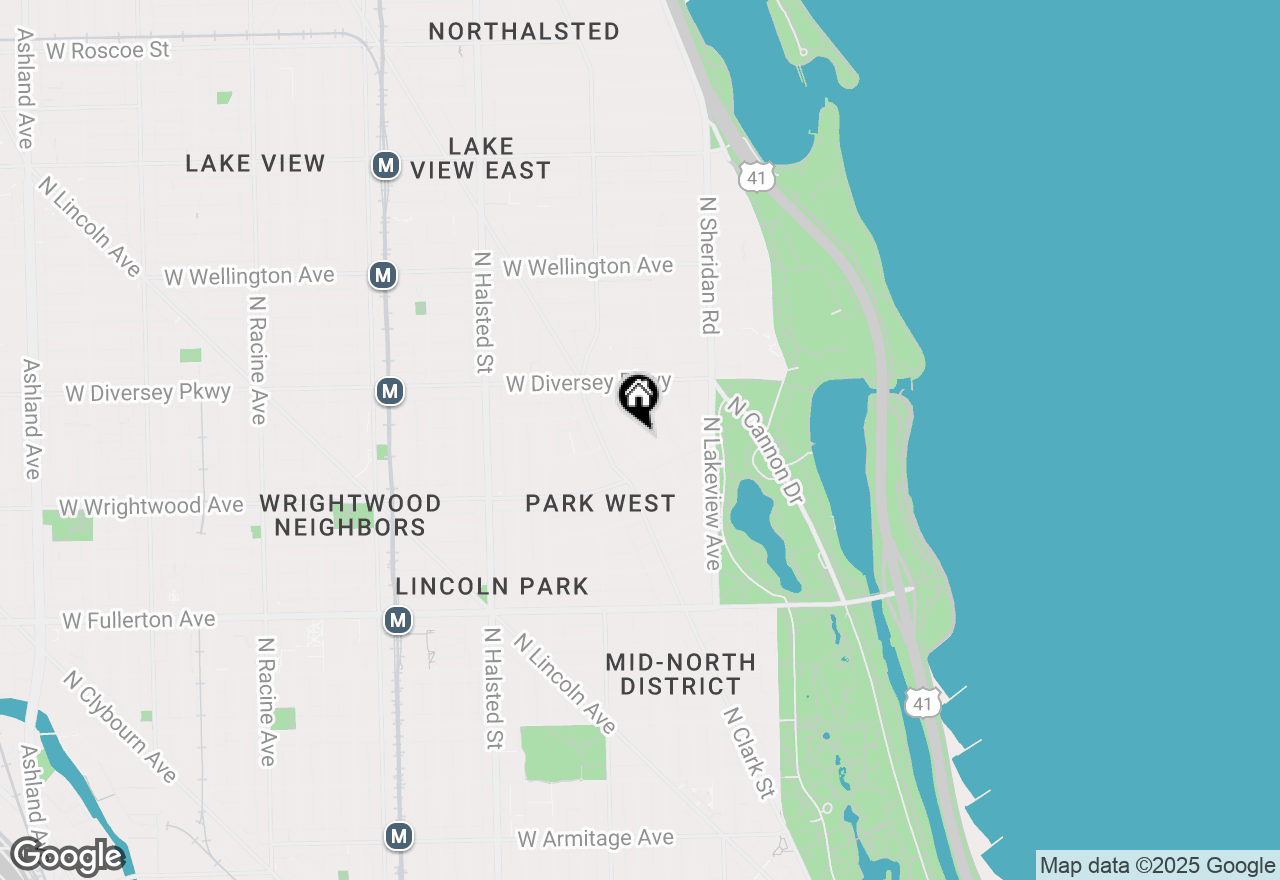 Map of 2718 N Hampden Court #403, Chicago, IL 60614