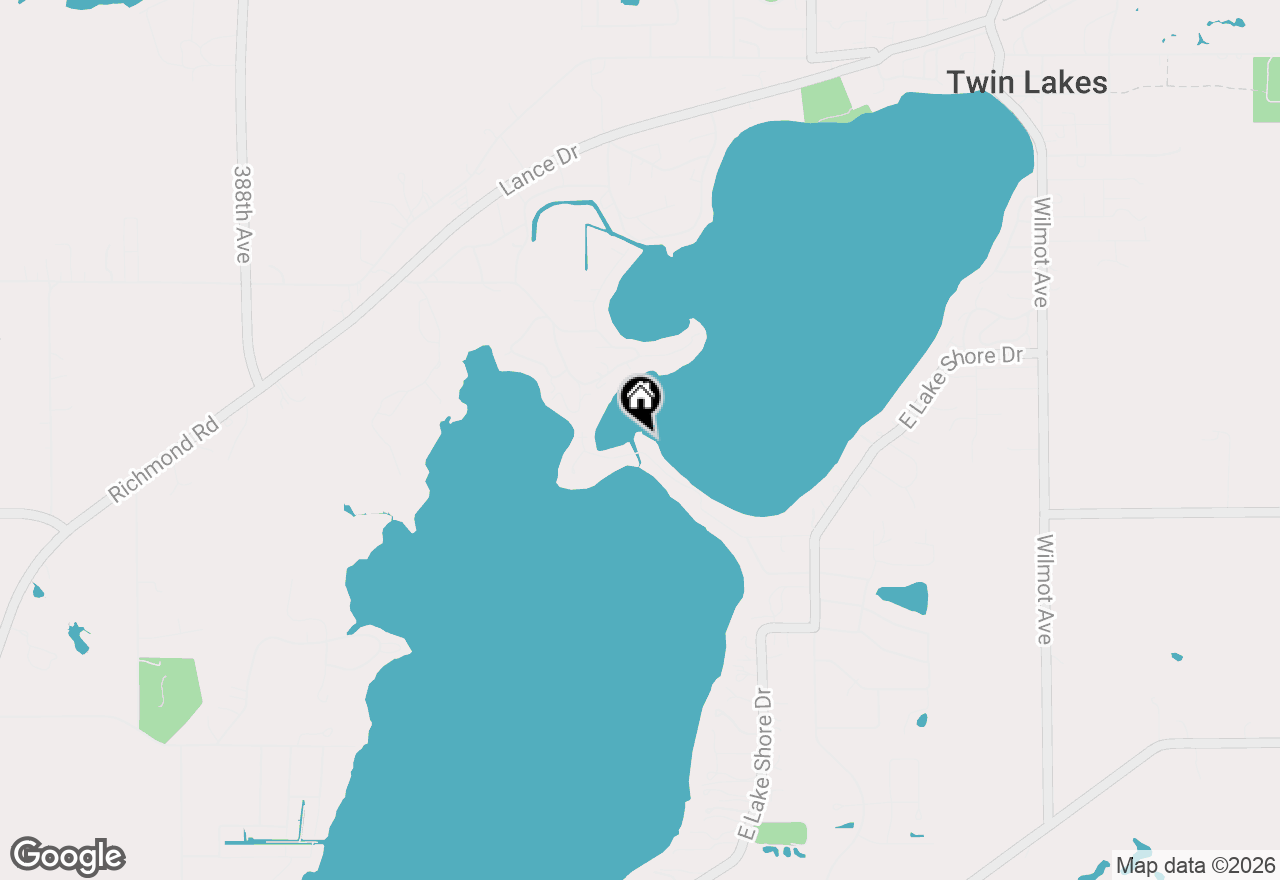 Map of 298 W Park Dr, Twin Lakes, WI 53181
