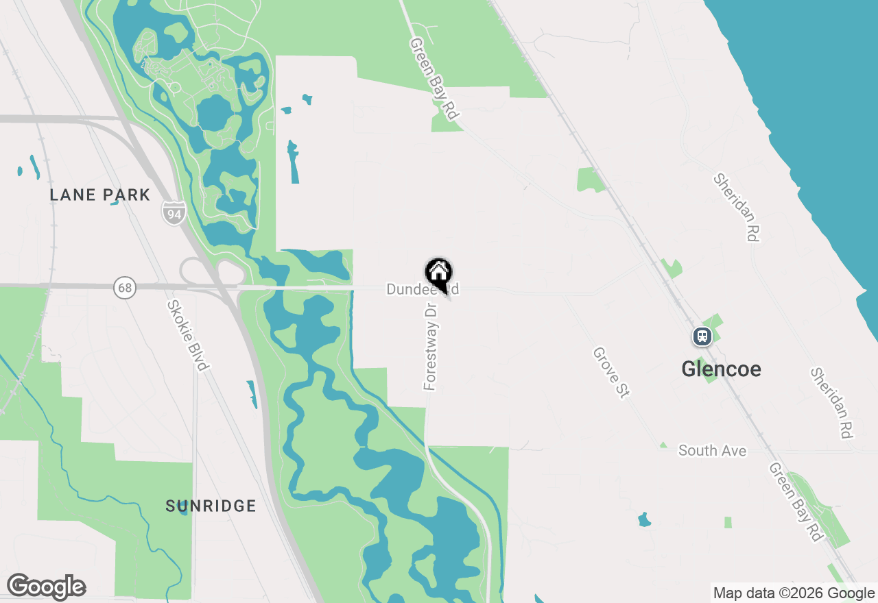 Map of 1005 Forestway Drive, Glencoe, IL 60022