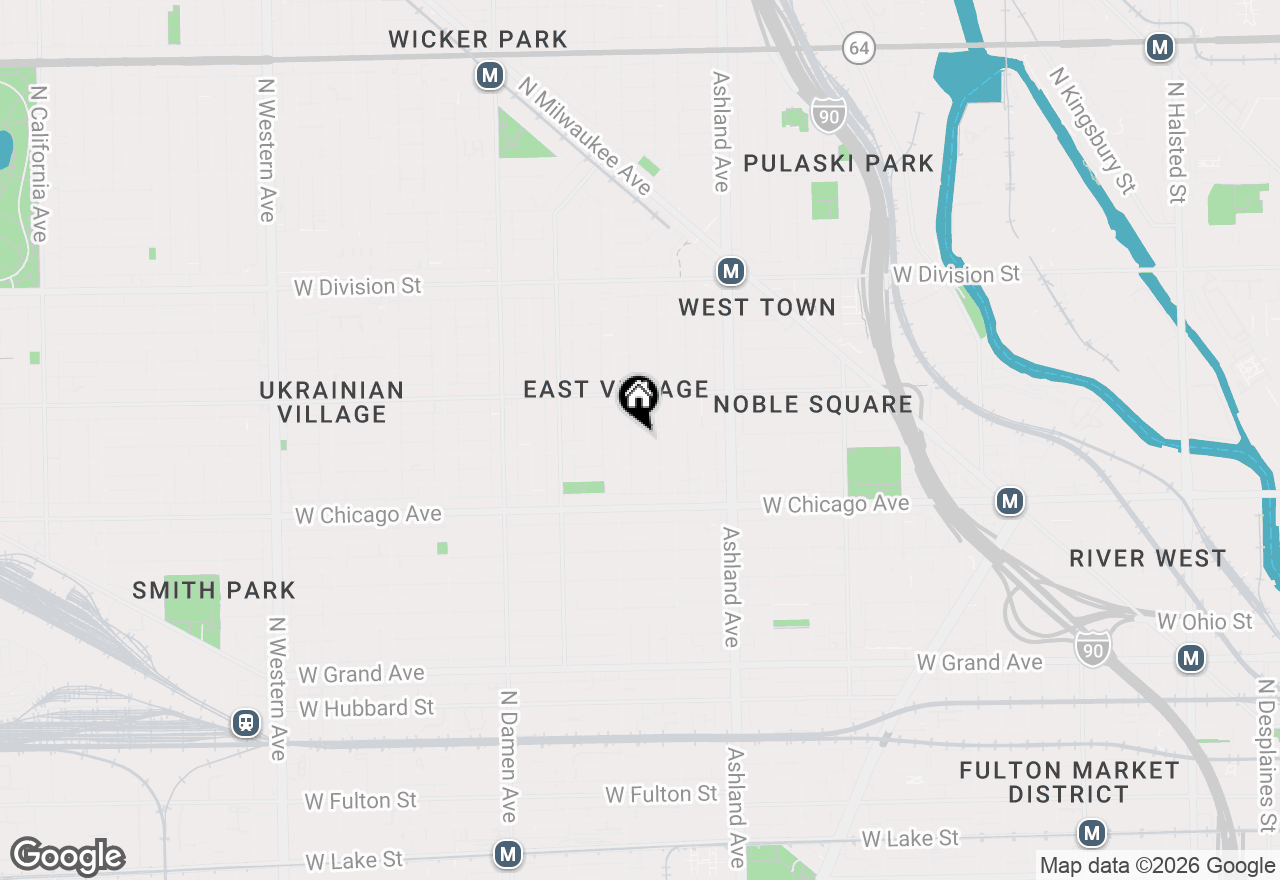 Map of 876 N Hermitage Avenue #1, Chicago, IL 60622
